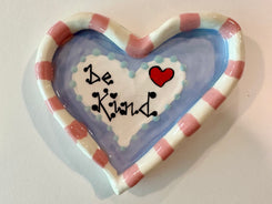 "Be Kind" heart plate